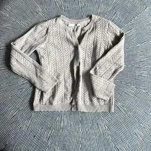 Gap Kids gray pointelle cardigan